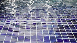 Stairs under the water of swimming pool