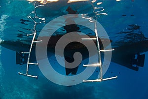 Stairs underwater