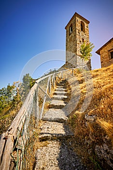 stairs up to the church