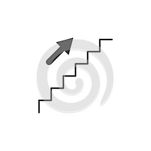 Stairs, upstairs line icon. Simple, modern flat vector illustration for mobile app, website or desktop app