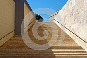 Stairs in Valletta near City Gate Putirjal, Malta