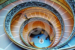 Stairs at the Vatican Museum in Rome