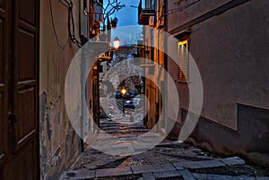 The stairs of via Roma in the upper part