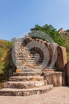 Stairs of watch tower, Amber Fort, Jaipur, Rajasthan