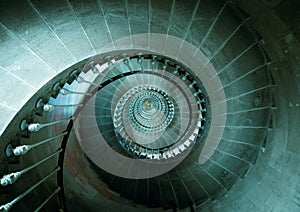 Stairs in Whale lighthouse - Phare des baleines - Re island