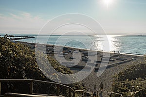 Stairs which leald to 7.8 km long Nudist Wreck beach, located in Vancouver, BC, Canada