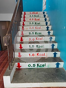 Stairs that are written to reduce calories