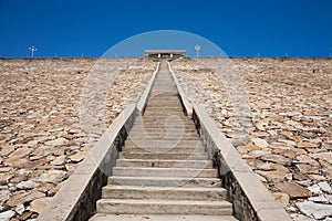 Stairsteps to the top of dam