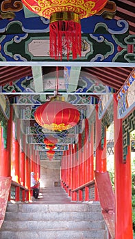 Stairway of Chinese Lanterns