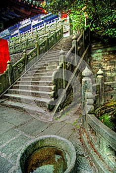 Stairway at Chinese temple