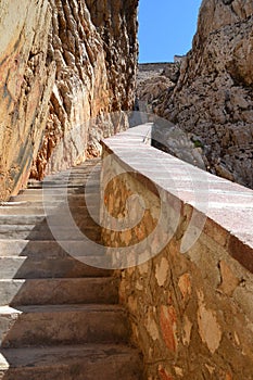 Stairway on the cliffs photo