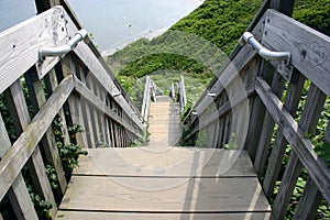Stairway down the bluffs
