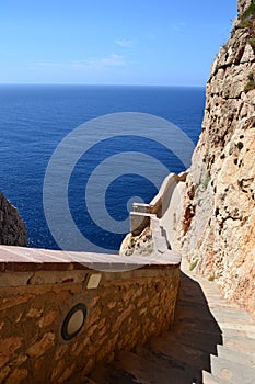 Stairway Escala de Cabirol - Sardinia, Italy photo