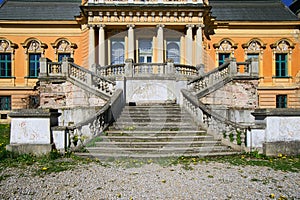 Stairway in front of mansion in Spissky Hrhov
