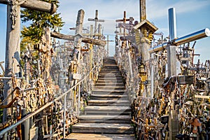 Stairway, Hill of Crosses, Lithuania photo