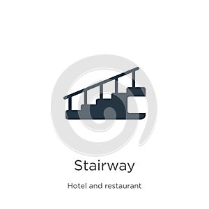 Stairway icon vector. Trendy flat stairway icon from hotel collection isolated on white background. Vector illustration can be