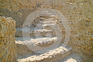 Stairway inside the Ancient Bahrain Fort in Manama, Bahrain