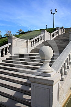 Stairway And Lamppost