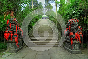 Stairway leading to Temple