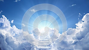 Stairway Leading Up To Heavenly Sky