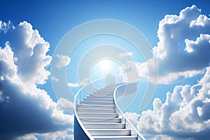 Stairway leading up to sky. Stairway to heaven