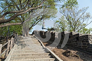 Stairway and N Seoul Tower at the Namsan Park in Seoul