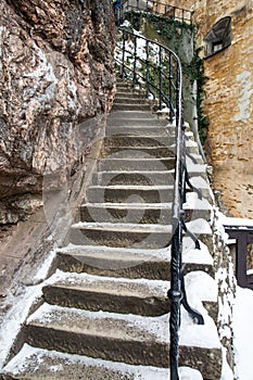 Stairway in old castle