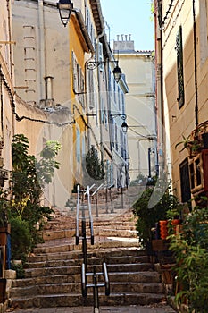 Stairway in Old Marseille, France