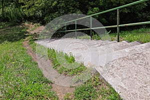Stairway on the slope of the levee