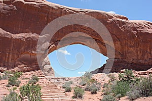 Stairway through the Stone Arch