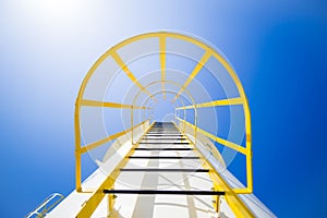 Stairway Storage Tank Ladder blue sky