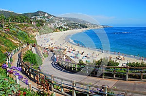 Stairway to beach below the Montage Resort, Laguna Beach California.