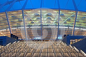 Stairway to the football stadium