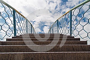 Stairway to heaven with clouds