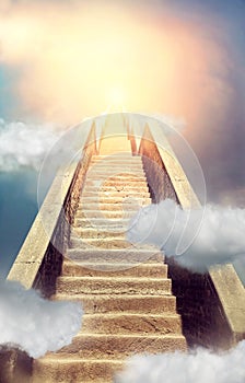 Stairway to heaven concept, holy way to paradise