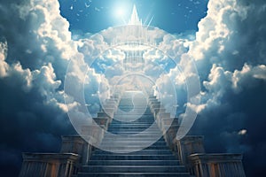 Stairway to heaven. Generate Ai