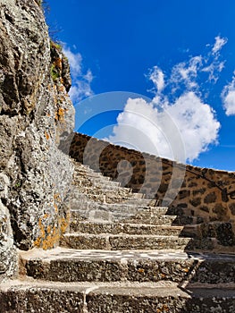 Stairway to heaven ! heart-shaped could.