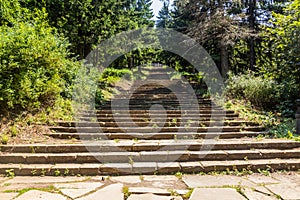 Stairway to the Liberty Memorial on Shipka Peak, Bulgar