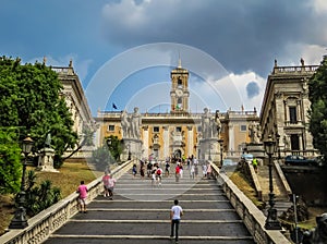 Stairway to Michelangelo - Capitoline Hill in Rome, Italy