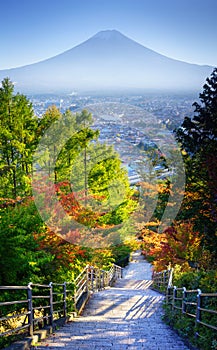 Stairway to Mt. Fuji Fujiyoshida, Japan