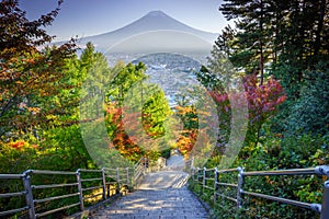 Stairway to Mt. Fuji Fujiyoshida, Japan photo
