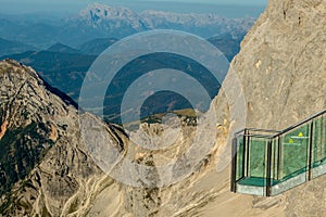 Stairway to nowhere! 400 m above the Dachstein massif!