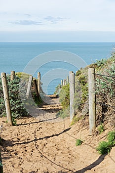 Stairway to ocean beach in San Francisco