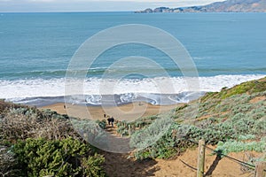 Stairway to ocean beach in Stairway to ocean beach in San Francisco