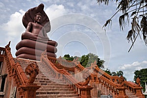 Stairway up to a Terracotta Buddha