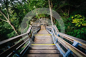 Stairways at Chimney Rock State Park, North Carolina.