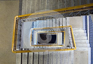 Stairways in the form of a rectangular spiral