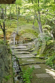 The stairways of Jojakko-ji temple.