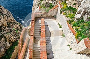 Stairways to Neptune Cave in Capo Caccia