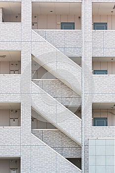 Stairwell fire escape in a building